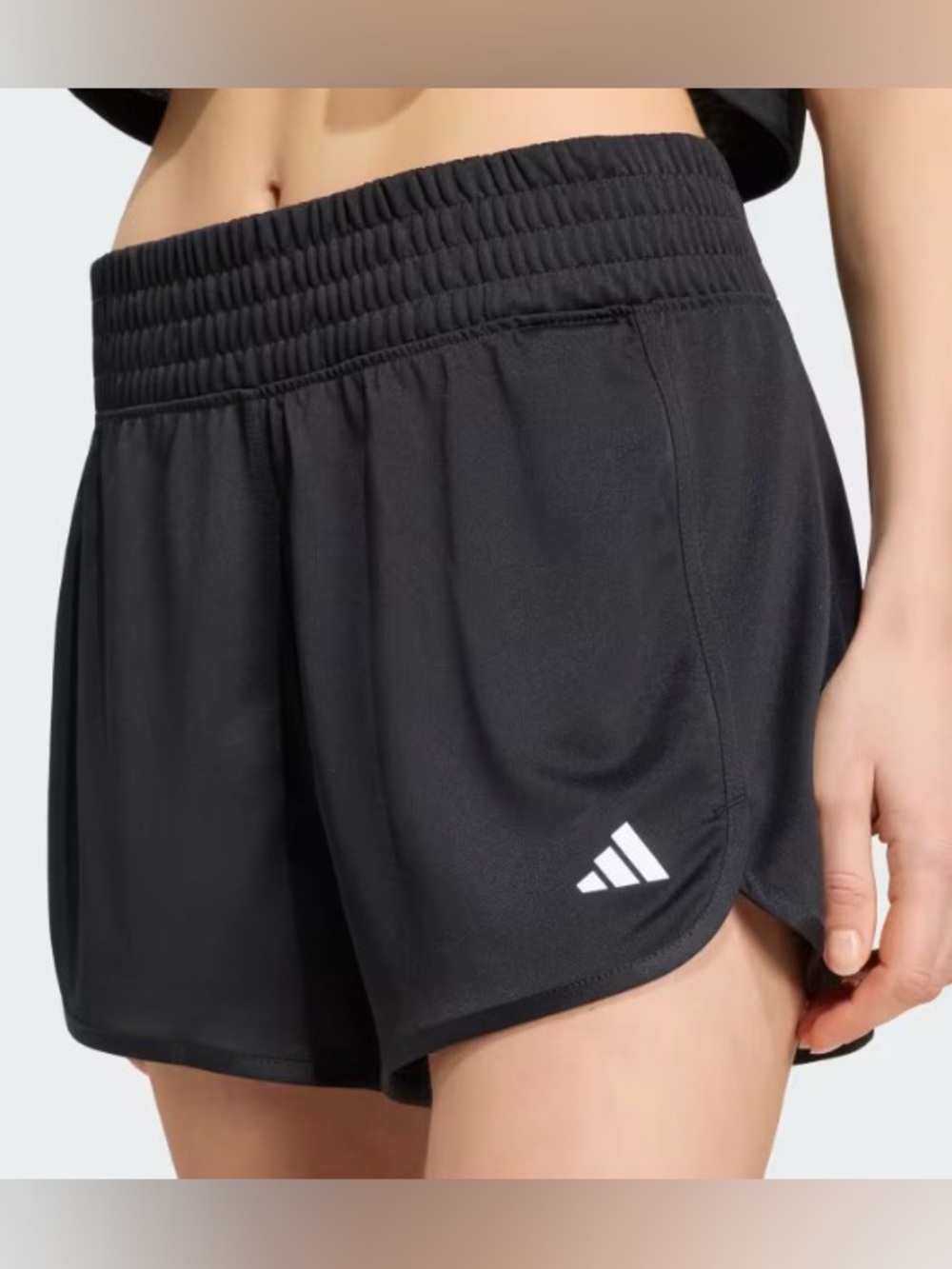 Adidas Shorts Women's Medium Black Pacer Knit High Aeroready Training Shorts New